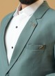 Pista Green Suit Set In Imported Fabric